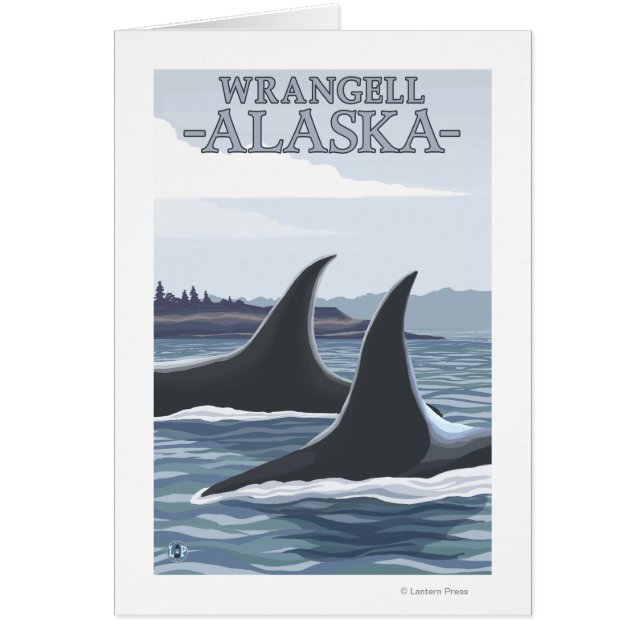 Orca Whales #1 - Wrangell, Alaska Hälsningskort (Framsidan)