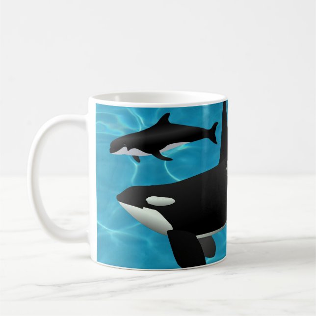 Orca Whales Kaffemugg (Vänster)