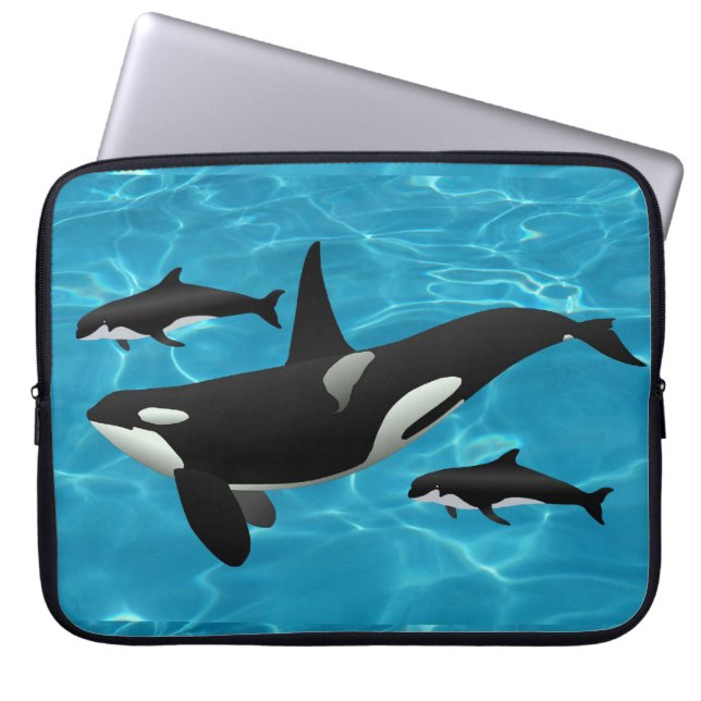 Orca Whales Laptop Fodral (Framsidan)