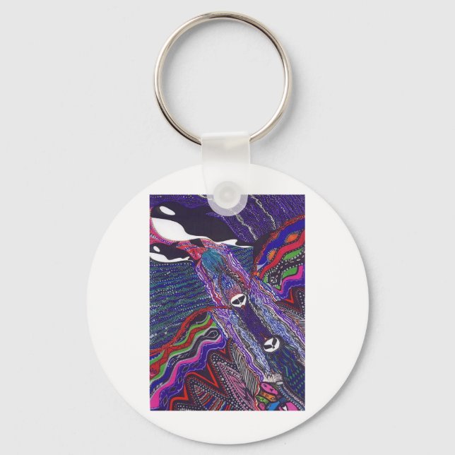 Orca Whales Nyckelring (Framsida)