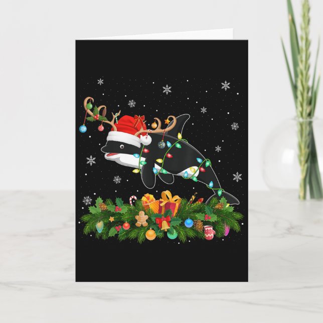 Orca Xmas Belysning Ren Julhatt Orca Jul Kort (Framsida)