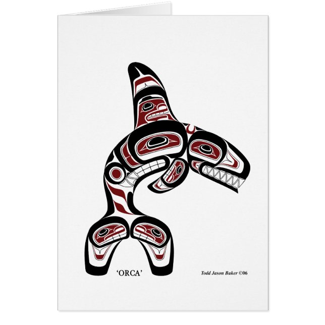 Orcakort av den Todd bagaren Hälsningskort (Framsidan)