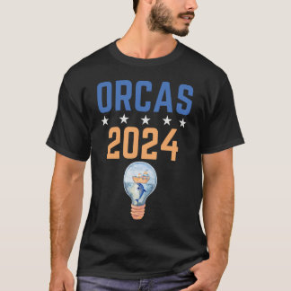 Orcas 2024 Sinking Boat Funny Orca Politik Electi T Shirt