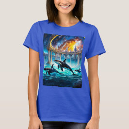Orcas i Galaxy Castle Design by Rich AMeN Gill T Shirt