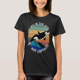 Orcas i havet som inte är i fångenskap bör vara F T Shirt