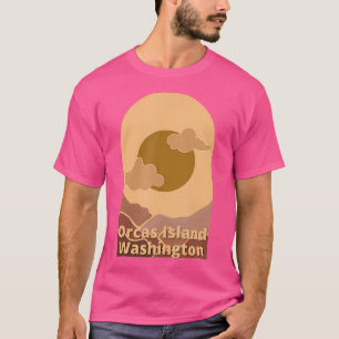Orcas Island Wa Forest Mountains som klättrar upp T Shirt