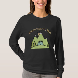 Orcas Island Wa Mountains Hiking klättring Camping T Shirt