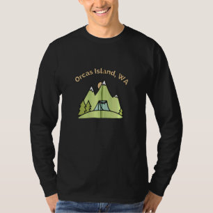 Orcas Island Wa Mountains Hiking klättring Camping T Shirt
