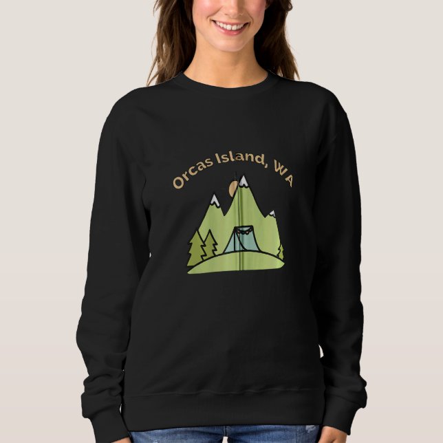 Orcas Island Wa Mountains Hiking klättring Camping T Shirt (Framsida)