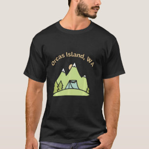 Orcas Island Wa Mountains Hiking klättring Camping T Shirt