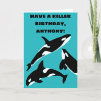 Orcas Killer Whales Teal Blue Personlig