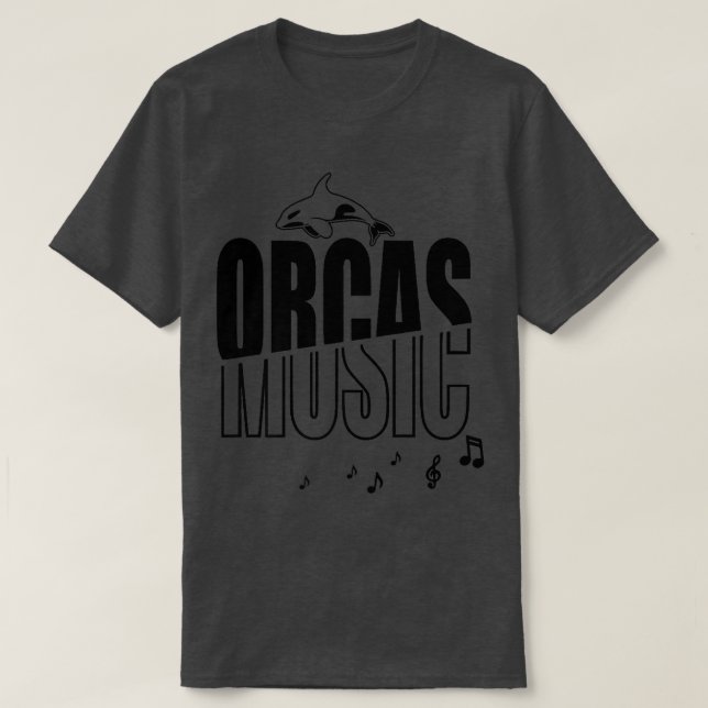 Orcas och Music Musician Piano Choir Whale T Shirt (Design framsida)