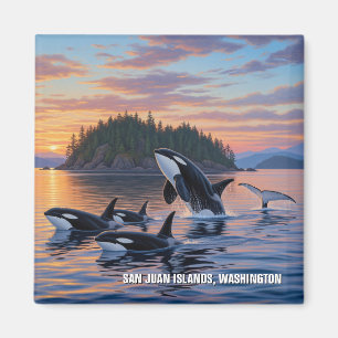 Orcas-resor i Washington san juan öarna Magnet