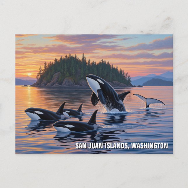 Orcas-resor i Washington san juan öarna Vykort (Framsida)