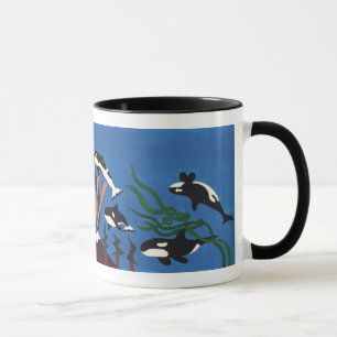 Orcas som stiger mugg