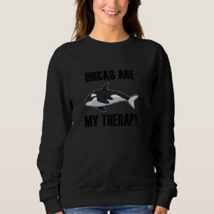 Orcas som terapeutisk Långärmad av kålval T Shirt