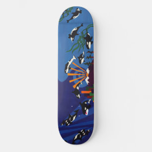 Orcas stigande mini skateboard bräda 18,5 cm