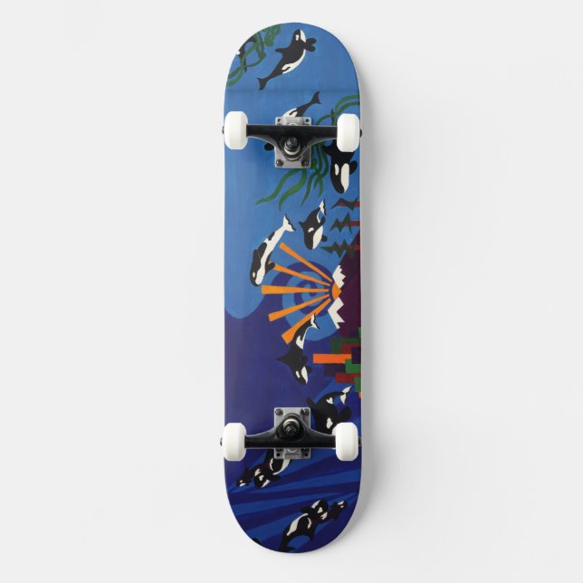 Orcas stigande mini skateboard bräda 18,5 cm (Framsida)