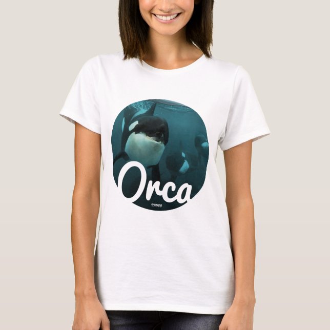 Orcas underwater circle tee shirt (Framsida)