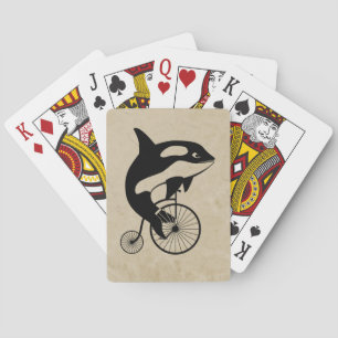 Orcaspäckhuggare på vintagecykeln casinokort