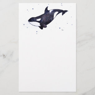 Orcaspäckhuggareillustration Brevpapper