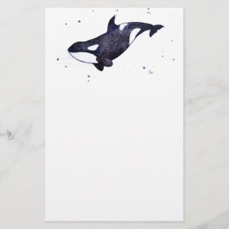 Orcaspäckhuggareillustration Brevpapper