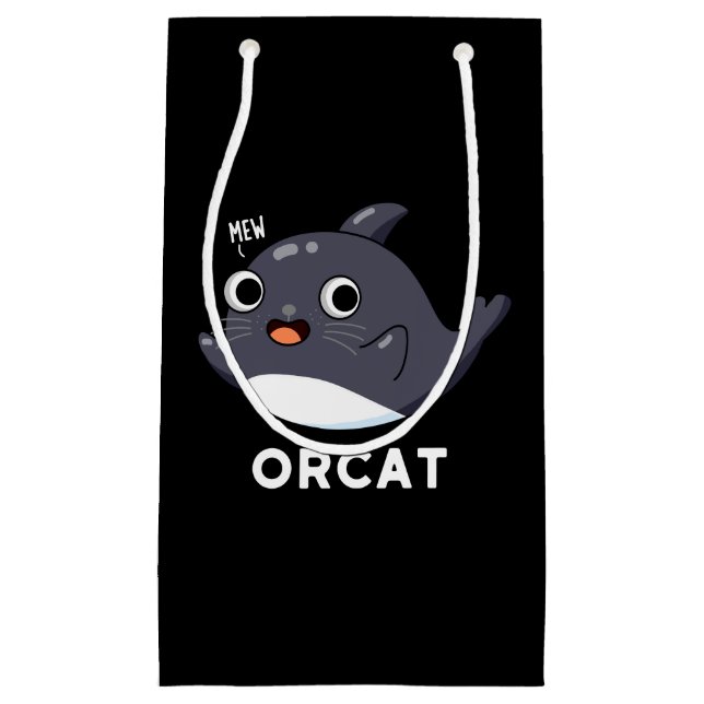 Orcat Funny Cat Orca Pun Mörk BG (Framsidan)