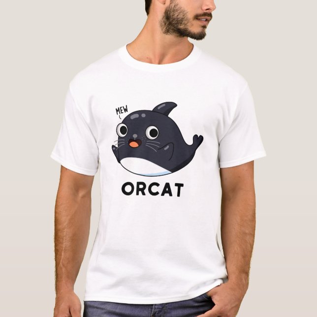 Orcat Funny Cat Orca Pun T Shirt (Framsida)
