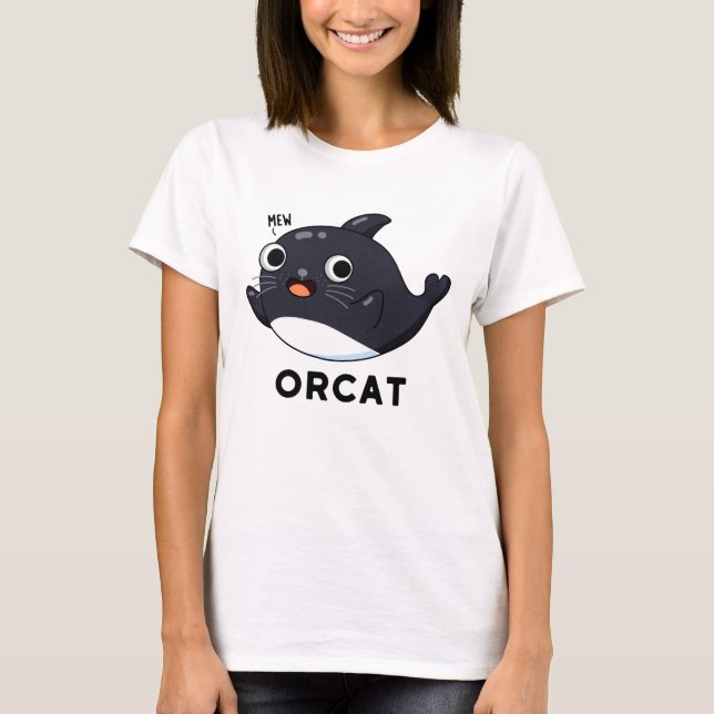 Orcat Funny Cat Orca Pun T Shirt (Framsida)