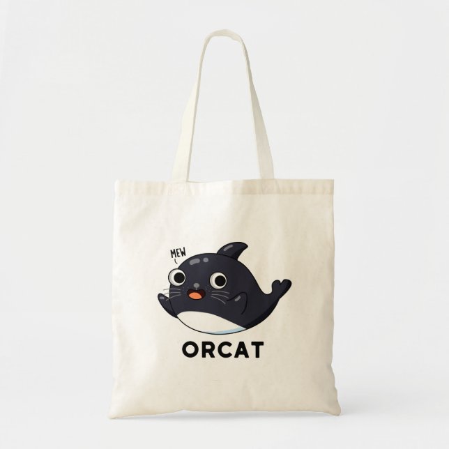 Orcat Funny Cat Orca Pun Tygkasse (Framsidan)