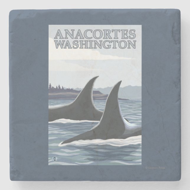 Orcaval #1 - Anacortes, Washington Underlägg Sten (Framsidan)