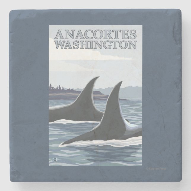 Orcaval #1 - Anacortes, Washington Underlägg Sten (Framsidan)