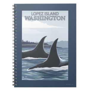 Orcaval #1 - Lopez, Washington Anteckningsbok Med Spiral