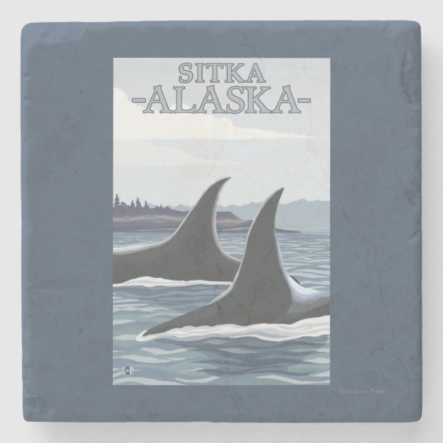 Orcaval #1 - Sitka, Alaska Stenunderlägg (Framsidan)