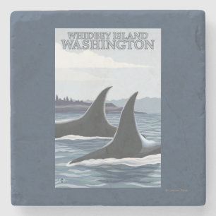 Orcaval #1 - Whidbey, Washington Underlägg Sten
