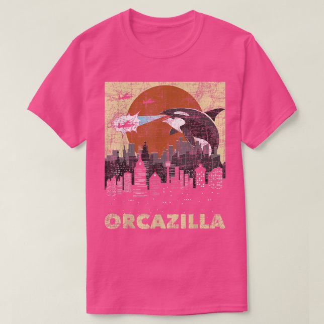OrcazillaWhale Älskare Ocean Marine Biolog Whales T Shirt (Design framsida)