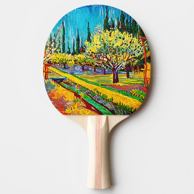 Orchard Borderade av Cypresses Vincent Van Gogh Pingisracket (Framsidan)