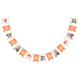 Orchard Garden Peach Summer Party bunting banner Vimplar