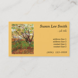 Orchard i Blommar av Vincent van Gogh. Gul Visitkort