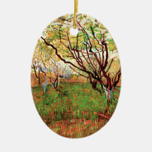 Orchard i Blommar av Vincent van Gogh Julgransprydnad Keramik