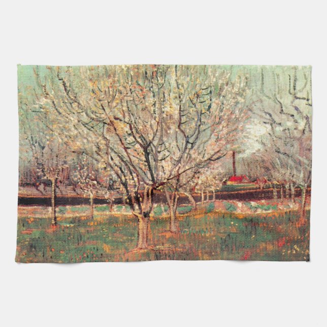 Orchard i Blommar, Plum Träd av Vincent van Gogh Kökshandduk (Horisontell)