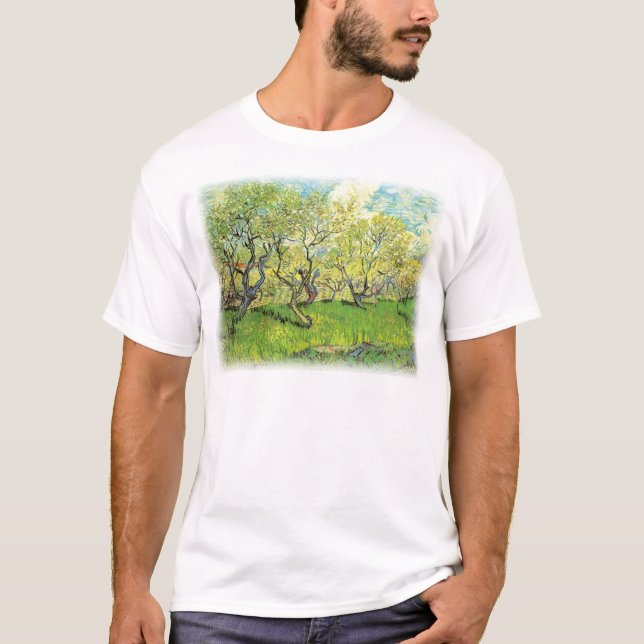 Orchard i Blommar Van Gogh-kopia T-shirt (Framsida)