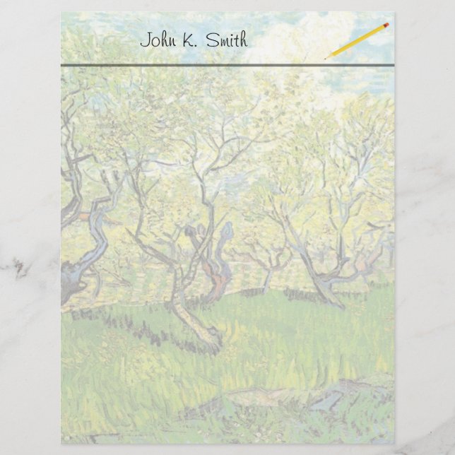 Orchard i Blommar, Vincent van Gogh. (Framsida)