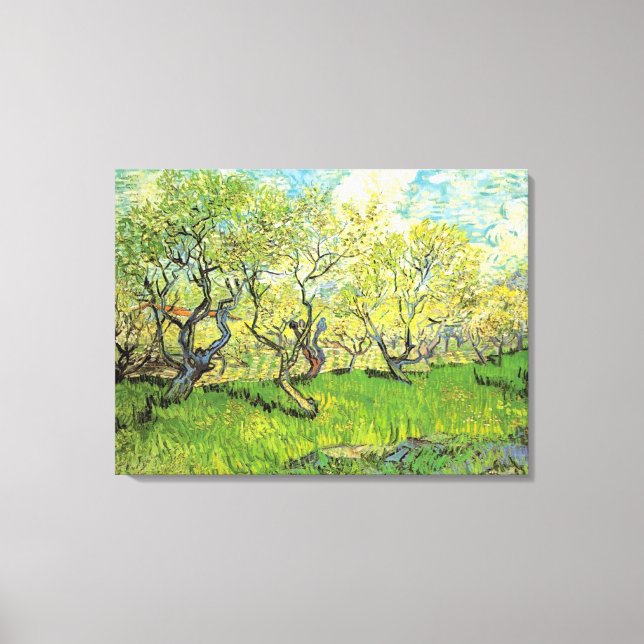 Orchard i Blommar Vincent van Gogh Canvastryck (Framsida)