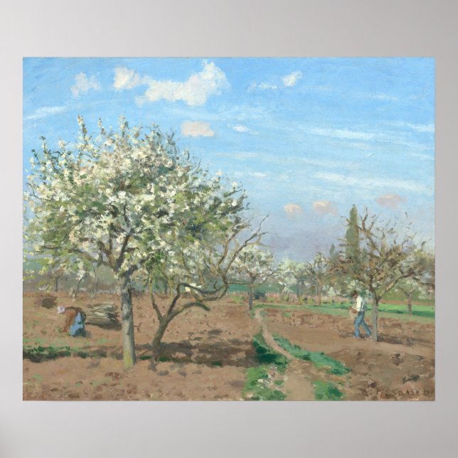 Orchard i Bloom - Camille Pissarro Fine Art Poster (Framsidan)