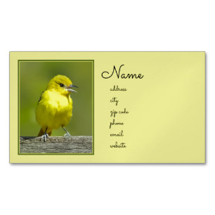 Orchard Oriole - Originalfotografi Magnetiska Visitkort