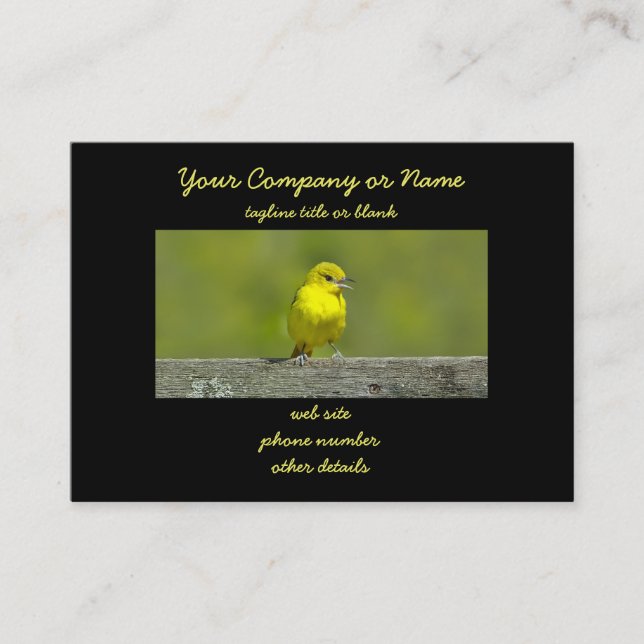 Orchard Oriole - Originalfotografi Visitkort (Framsida)