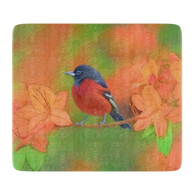 Orchard Oriole Songbird Painting Original Bird Art (Framsidan)