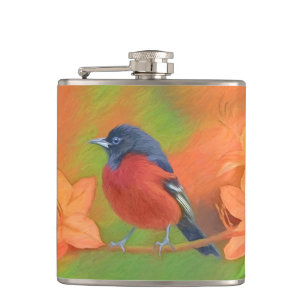 Orchard Oriole Songbird Painting Original Bird Art Fickplunta