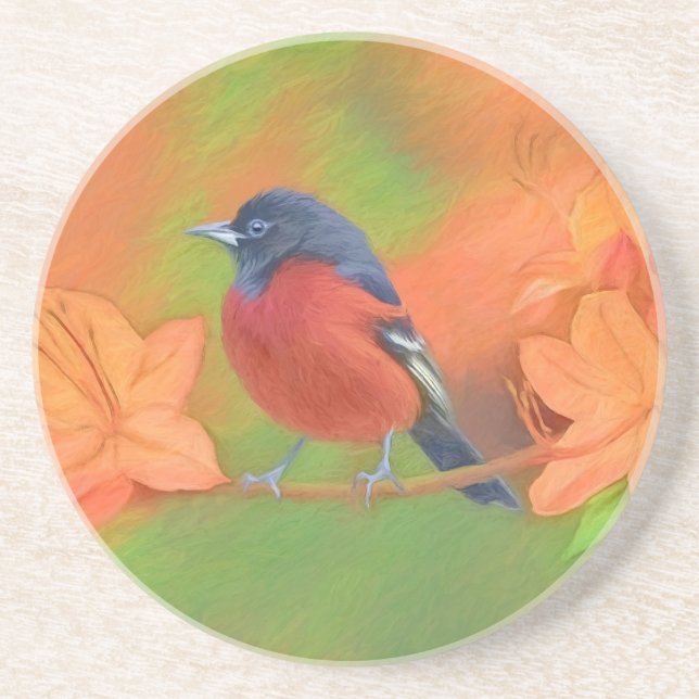 Orchard Oriole Songbird Painting Original Bird Art Underlägg (Framsidan)